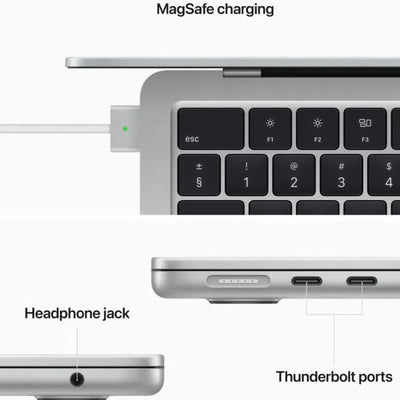 Apple MacBook Air 13" M2 chip 8-core CPU | 8-core GPU | 8GB RAM | 256GB SSD - Silver