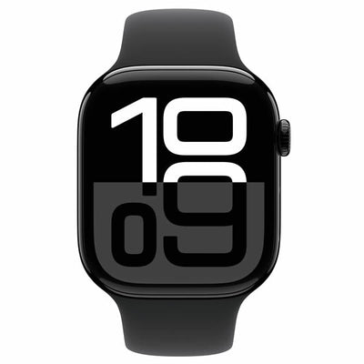 Apple Watch Series 10 GPS 42mm Jet Black Aluminium Case with Black Sport Band - S/M