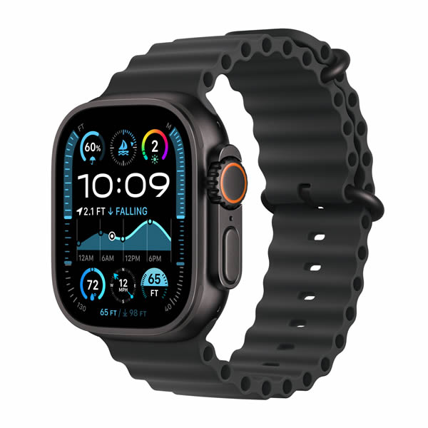 Apple Watch Ultra 2 GPS + Cellular 49mm Black Titanium Case with Black Ocean Band